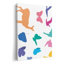 アートパネル 絵 絵画 飾り 選べるサイズ 210×148 mm A5 モダン 玄関 写真 フォト インテリア おしゃれ 009345 動物 蝶 鳥 カラフル(3)