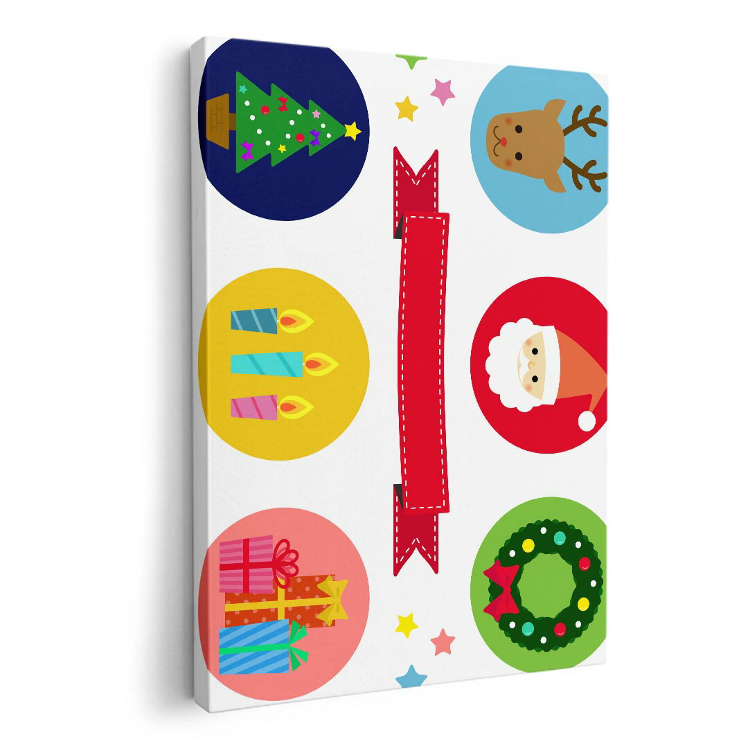 アートパネル 絵 絵画 飾り 選べるサイズ 210×148 mm A5 モダン 玄関 写真 フォト インテリア おしゃれ 009448 サンタ　クリスマス　星