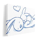 アートパネル 絵 絵画 飾り 選べるサイズ 210×148 mm A5 モダン 玄関 写真 フォト インテリア おしゃれ 009725 動物 うさぎ ハート