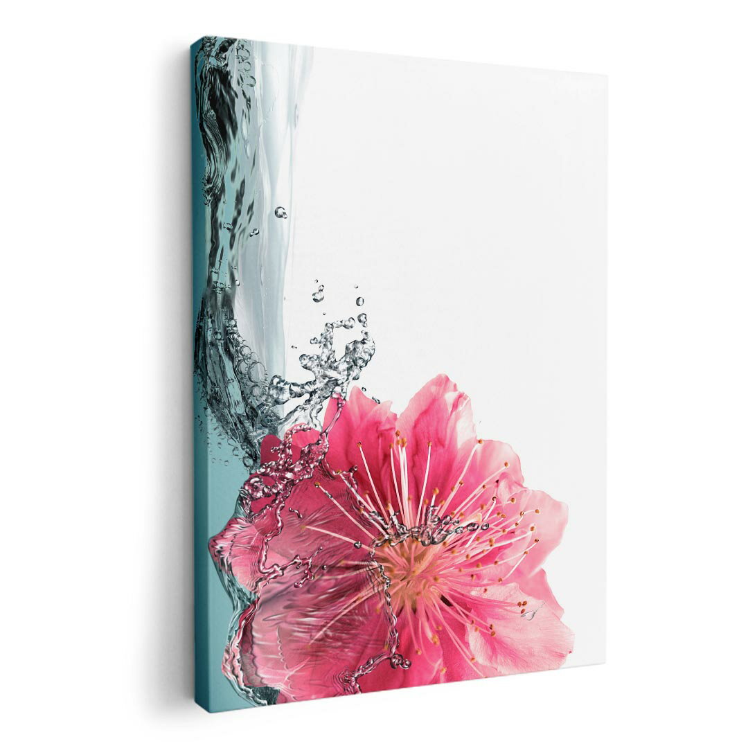 アートパネル 絵 絵画 飾り 選べるサイズ 210×148 mm A5 モダン 玄関 写真 フォト インテリア おしゃれ 012175 花　水　白