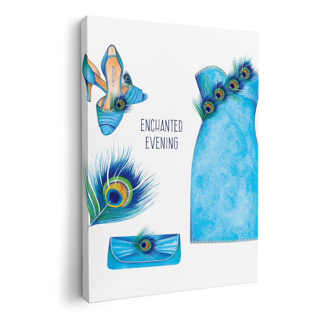 アートパネル 絵 絵画 飾り 選べるサイズ 210×148 mm A5 モダン 玄関 写真 フォト インテリア おしゃれ 014426 ドレス　ファッション　青