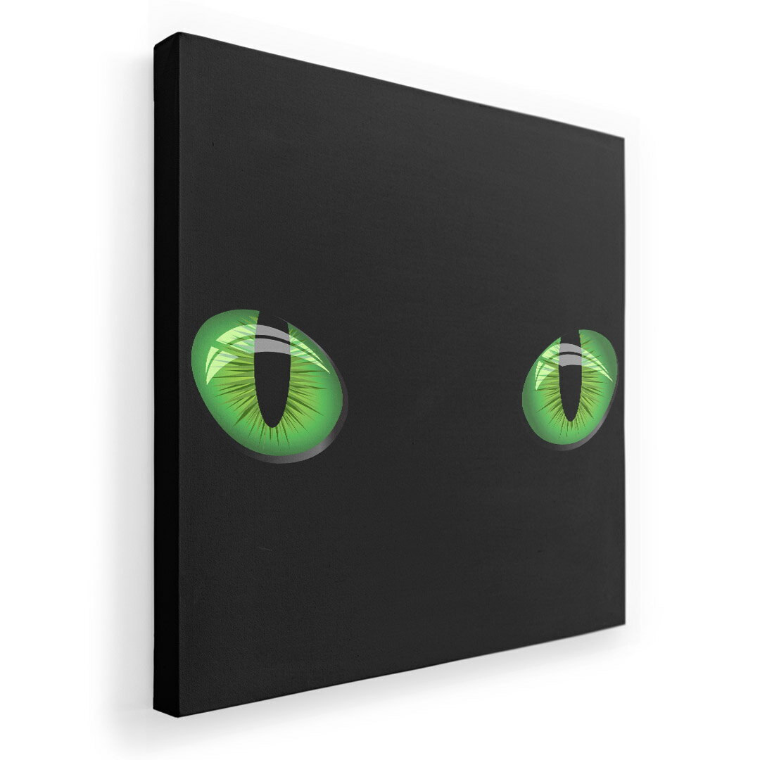 アートパネル 絵 絵画 飾り 選べるサイズ 333×333mm 正方 スクエア モダン 玄関 写真 フォト インテリア おしゃれ 000090 猫　黒猫　黒　目