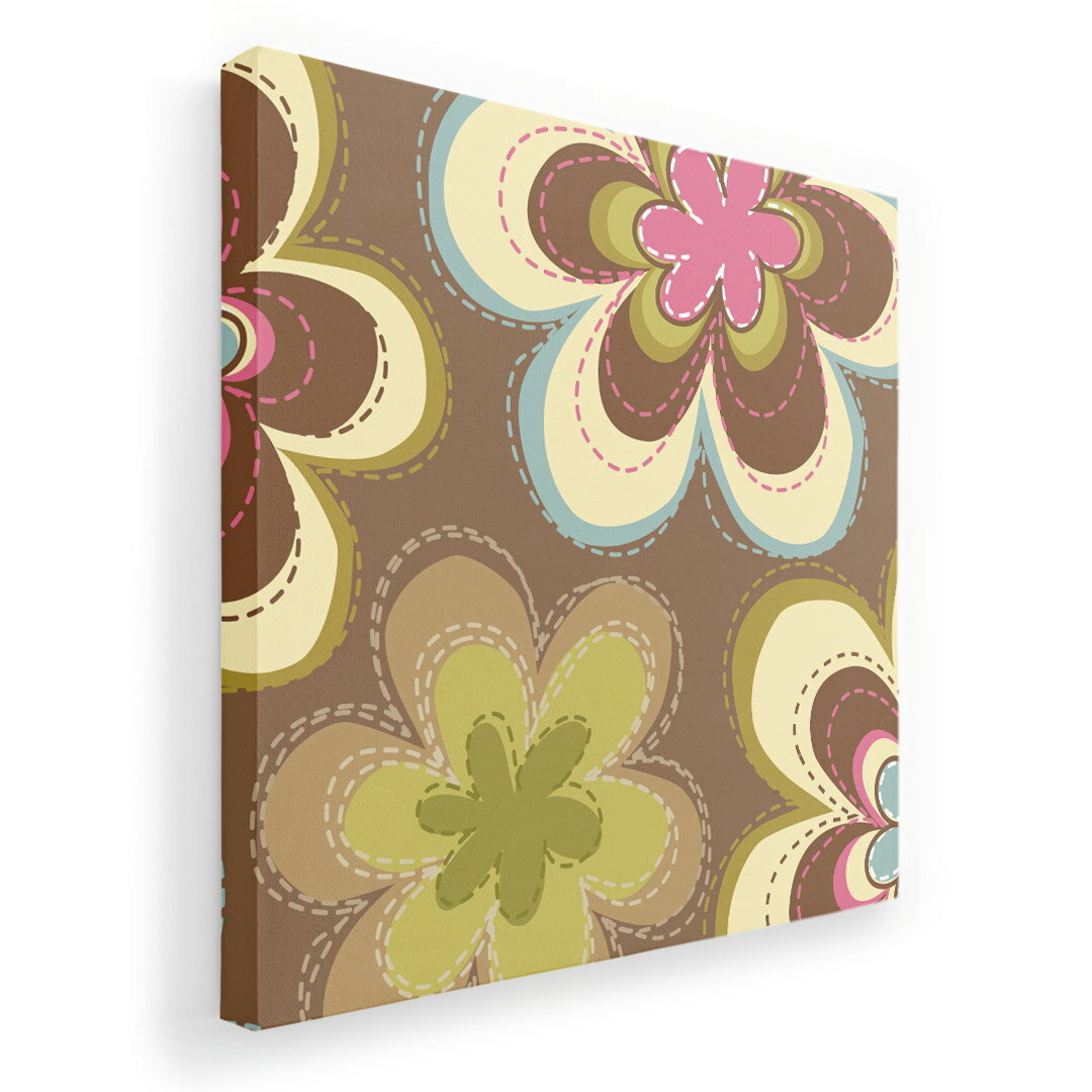 アートパネル 絵 絵画 飾り 選べるサイズ 455×455mm 正方 スクエア モダン 玄関 写真 フォト インテリア おしゃれ 000680 花　カラフル