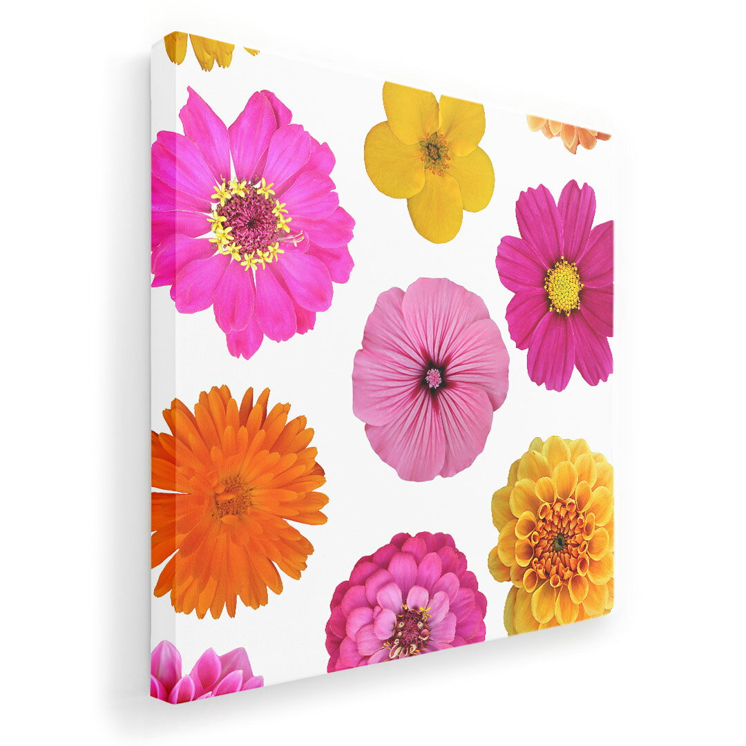 アートパネル 絵 絵画 飾り 選べるサイズ 455×455mm 正方 スクエア モダン 玄関 写真 フォト インテリア おしゃれ 000945 花　カラフル