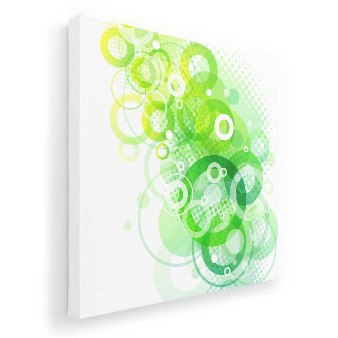 アートパネル 絵 絵画 飾り 選べるサイズ 455×455mm 正方 スクエア モダン 玄関 写真 フォト インテリア おしゃれ 000964 丸　緑
