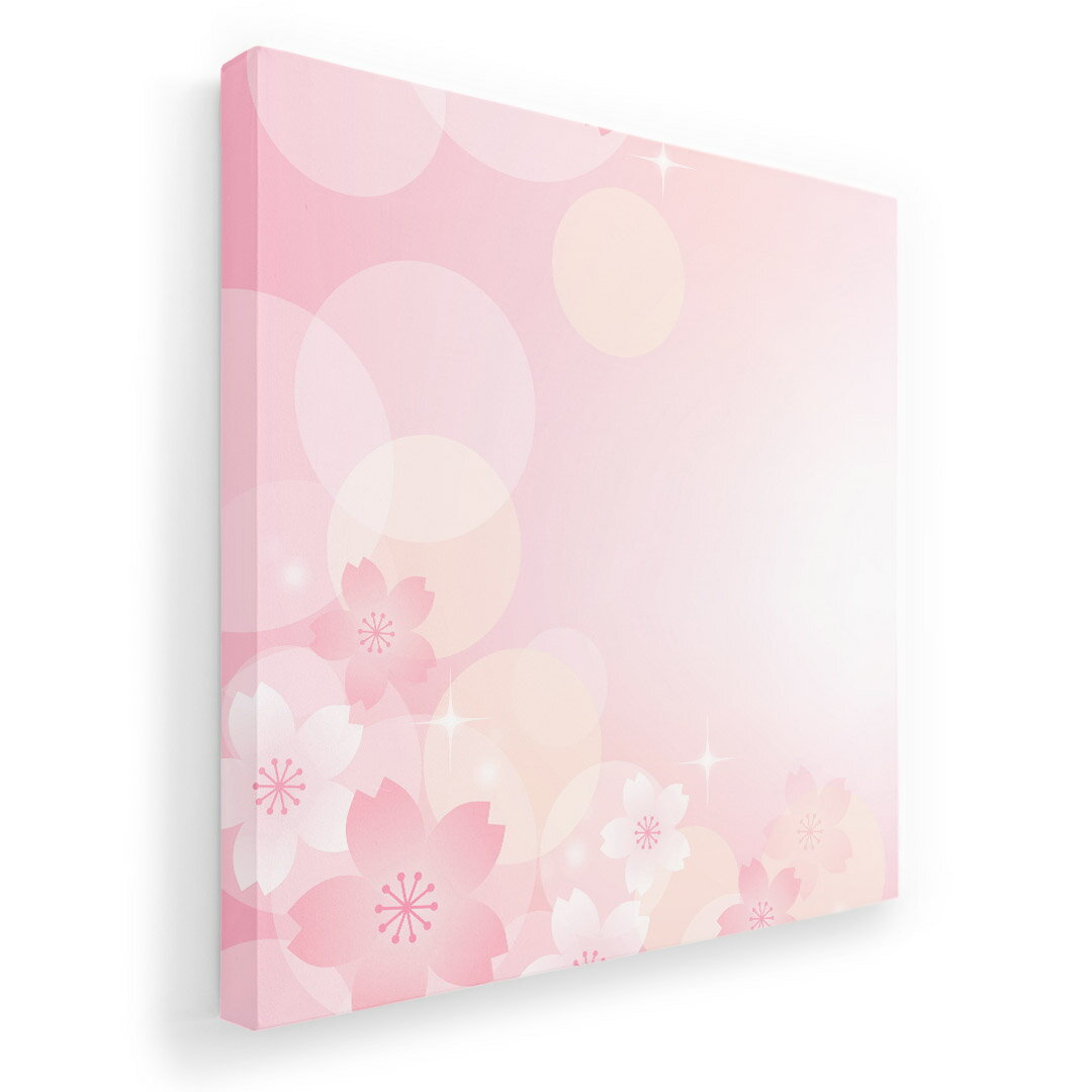 アートパネル 絵 絵画 飾り 選べるサイズ 455×455mm 正方 スクエア モダン 玄関 写真 フォト インテリア おしゃれ 000988 桜　花