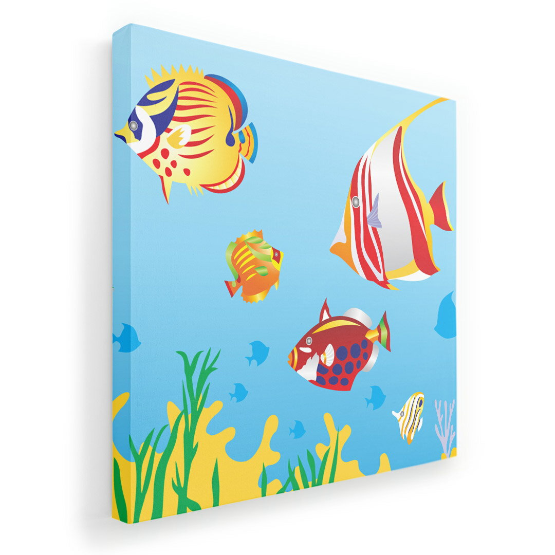 アートパネル 絵 絵画 飾り 選べるサイズ 455×455mm 正方 スクエア モダン 玄関 写真 フォト インテリア おしゃれ 001354 海　魚