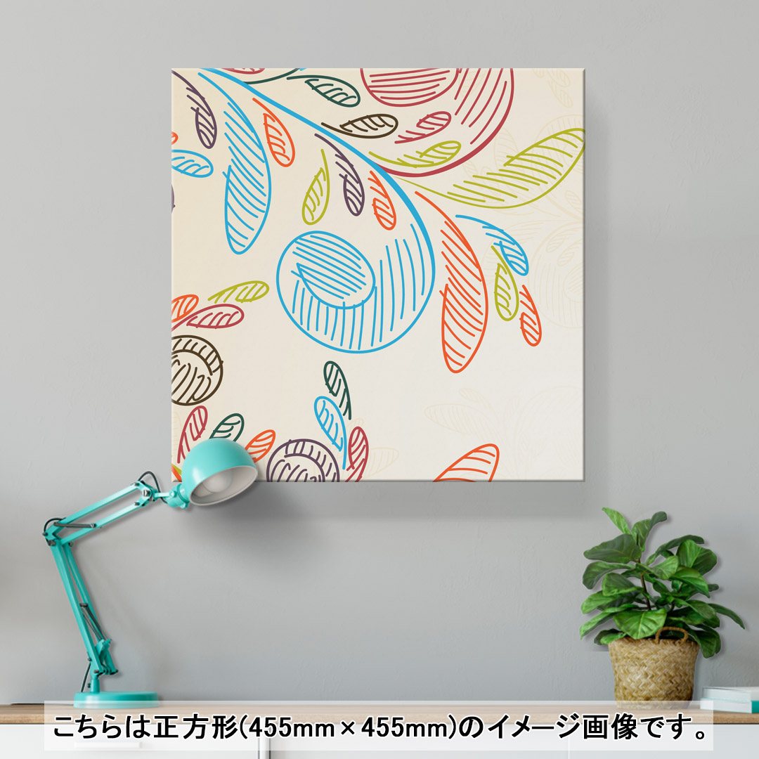 アートパネル 絵 絵画 飾り 選べるサイズ 333×333mm 正方 スクエア モダン 玄関 写真 フォト インテリア おしゃれ 004488 花　シンプル　カラフル - 2
