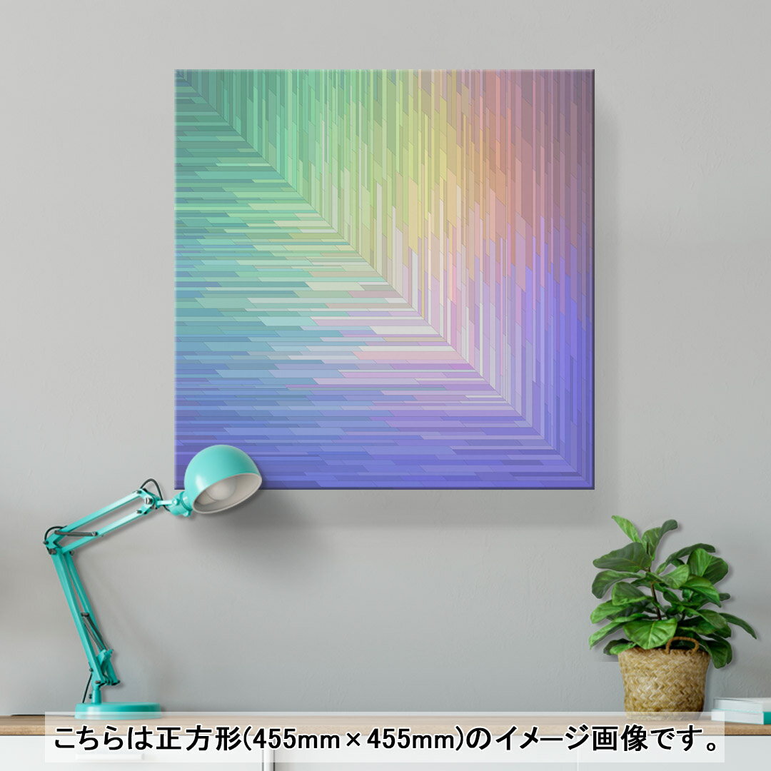 アートパネル 絵 絵画 飾り 選べるサイズ 333×333mm 正方 スクエア モダン 玄関 写真 フォト インテリア おしゃれ 005546 レインボー　模様 2