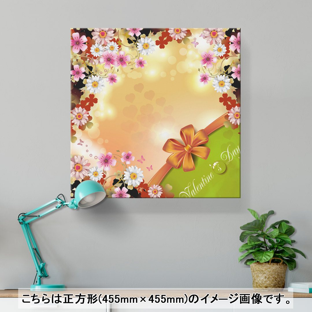 アートパネル 絵 絵画 飾り 選べるサイズ 333×333mm 正方 スクエア モダン 玄関 写真 フォト インテリア おしゃれ 006019 花　フラワー　リボン kabekore-10851897 kabeコレ サンプル画像2