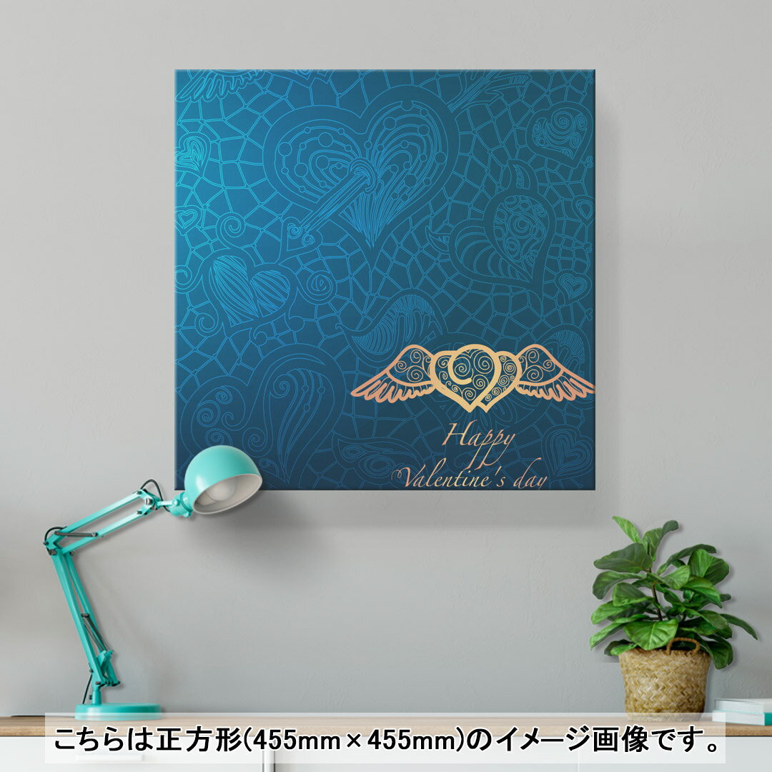 アートパネル 絵 絵画 飾り 選べるサイズ 455×455mm 正方 スクエア モダン 玄関 写真 フォト インテリア おしゃれ 006457 ハート　羽
