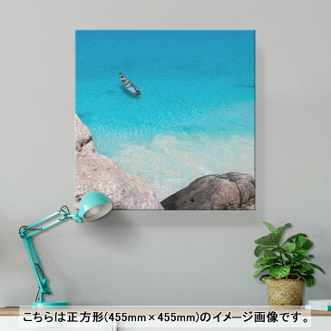 アートパネル 絵 絵画 飾り 選べるサイズ 455×455mm 正方 スクエア モダン 玄関 写真 フォト インテリア おしゃれ 006468 写真 海 ボート