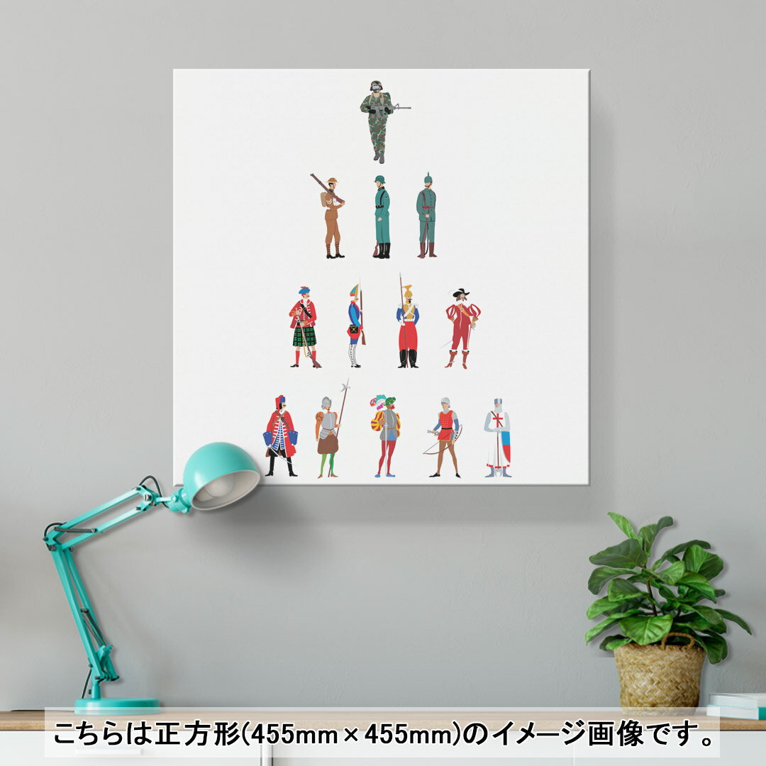 アートパネル 絵 絵画 飾り 選べるサイズ 333×333mm 正方 スクエア モダン 玄関 写真 フォト インテリア おしゃれ 006645 兵隊　人物 2