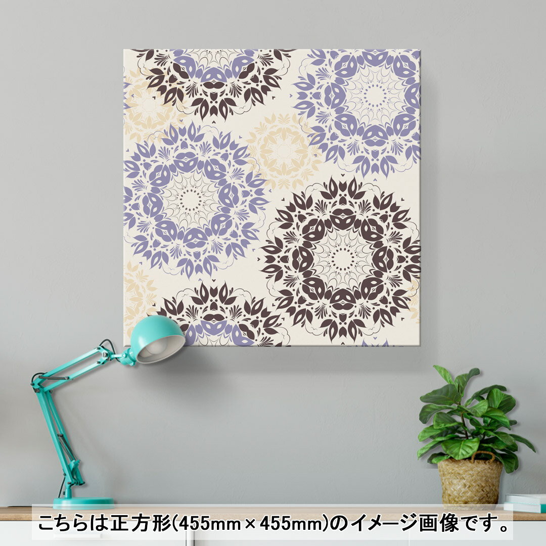 アートパネル 絵 絵画 飾り 選べるサイズ 333×333mm 正方 スクエア モダン 玄関 写真 フォト インテリア おしゃれ 009256 フラワー　紫　模様 2