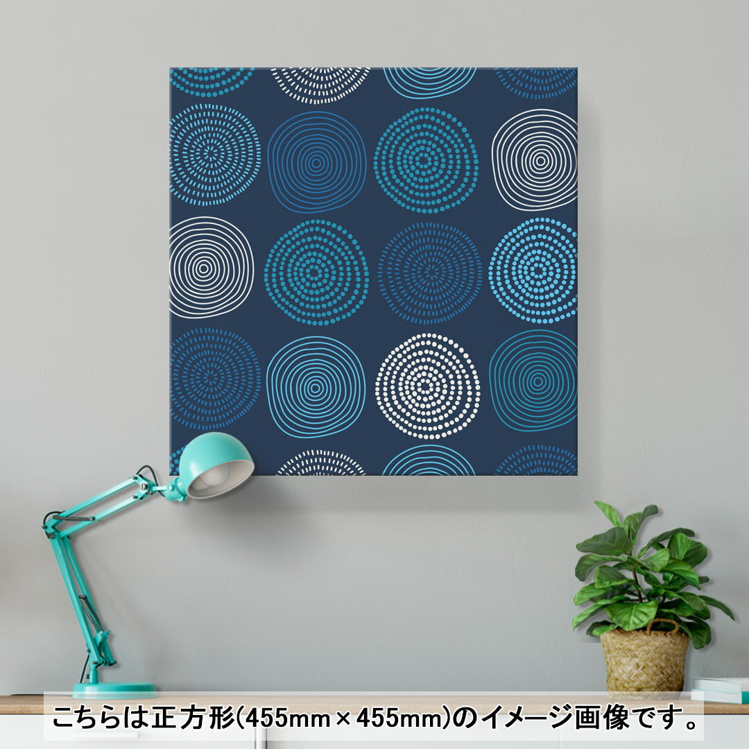 アートパネル 絵 絵画 飾り 選べるサイズ 333×333mm 正方 スクエア モダン 玄関 写真 フォト インテリア おしゃれ 010449 模様　青　白 2