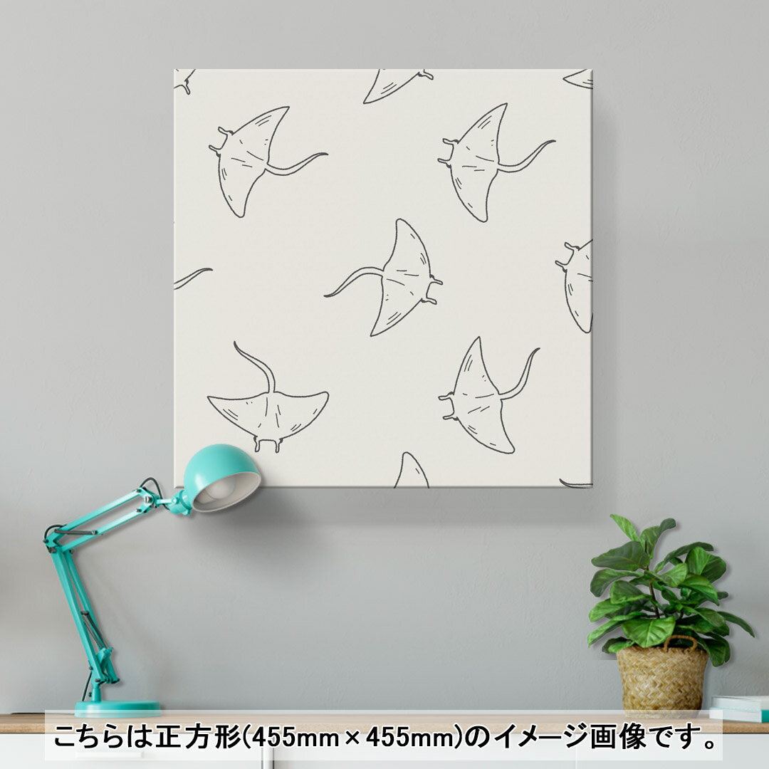 アートパネル 絵 絵画 飾り 選べるサイズ 455×455mm 正方 スクエア モダン 玄関 写真 フォト インテリア おしゃれ 010682 エイ　海　生き物 2