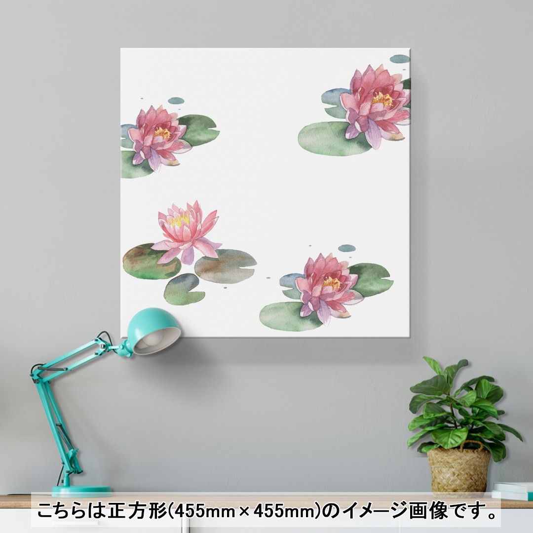 kabeコレのアートパネル 絵 絵画 飾り 選べるサイズ 333×333mm 正方 スクエア モダン 玄関 写真 フォト インテリア おしゃれ 014705 花　水蓮　フラワー｜アングル2