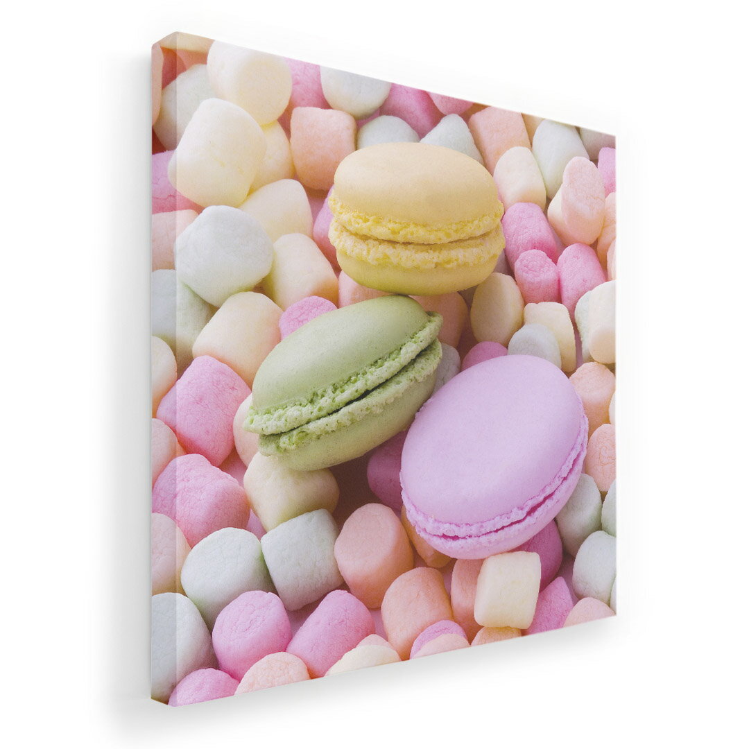 アートパネル 絵 絵画 飾り 選べるサイズ 333×333mm 正方 スクエア モダン 玄関 写真 フォト インテリア おしゃれ 002600 マカロン カラフル 写真