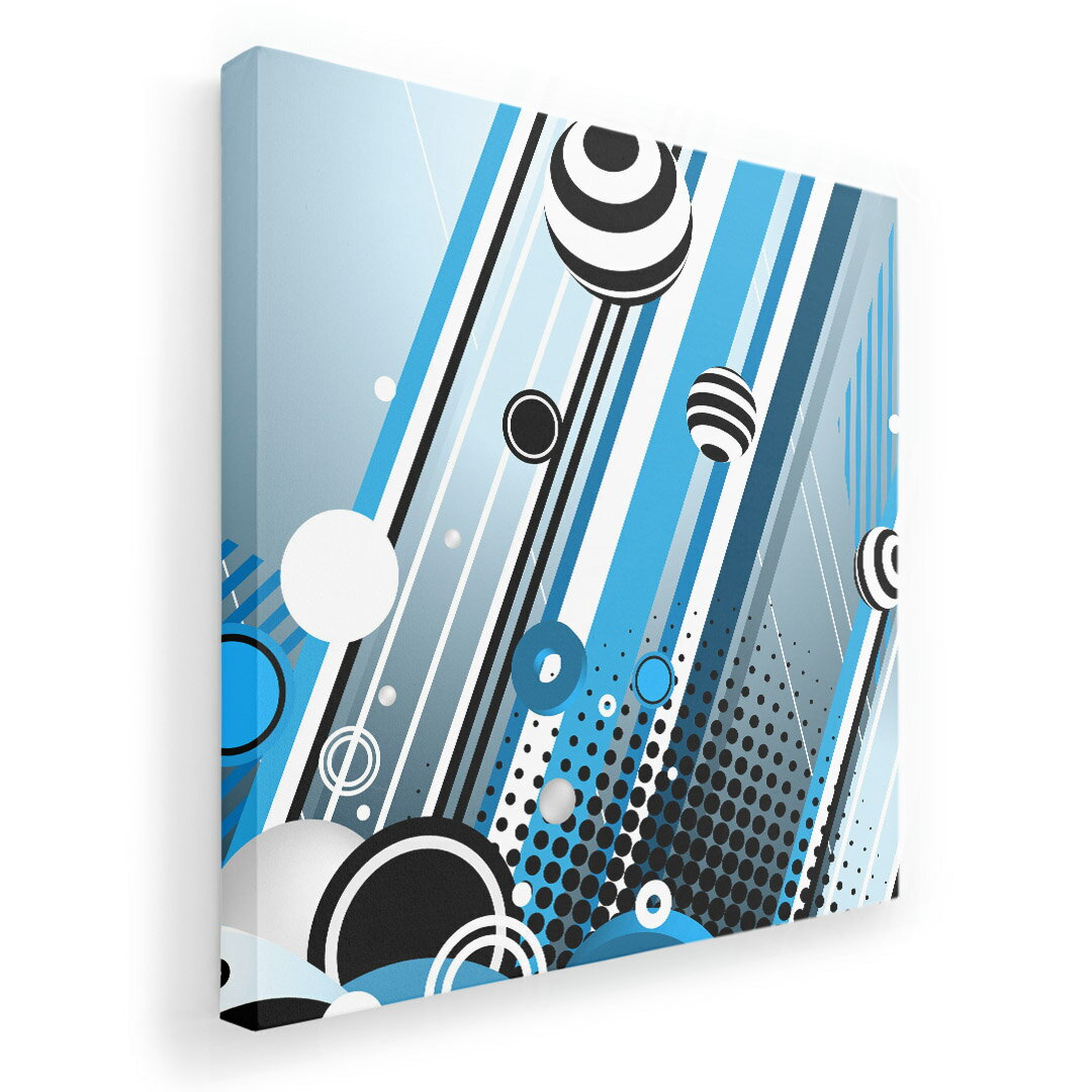 アートパネル 絵 絵画 飾り 選べるサイズ 455×455mm 正方 スクエア モダン 玄関 写真 フォト インテリア おしゃれ 002613 模様　青　白