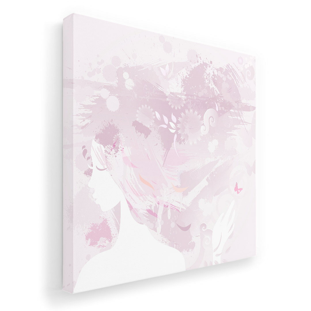 アートパネル 絵 絵画 飾り 選べるサイズ 333×333mm 正方 スクエア モダン 玄関 写真 フォト インテリア おしゃれ 002637 シンプル　ピンク　蝶