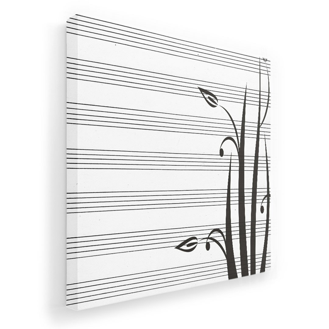 Rakuten - アートパネル 絵 絵画 飾り 選べるサイズ 333×333mm 正方 スクエア モダン 玄関 写真 フォト インテリア おしゃれ 002809 ボーダー　花　白　黒