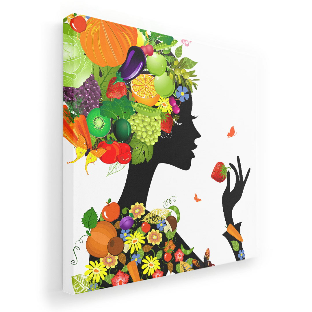 アートパネル 絵 絵画 飾り 選べるサイズ 455×455mm 正方 スクエア モダン 玄関 写真 フォト インテリア おしゃれ 003334 人物　食べ物　カラフル