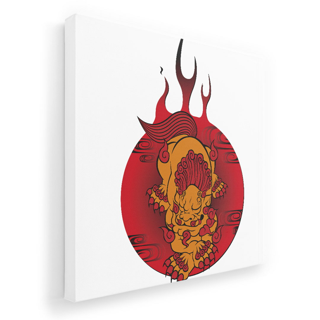 アートパネル 絵 絵画 飾り 選べるサイズ 455×455mm 正方 スクエア モダン 玄関 写真 フォト インテリア おしゃれ 003421 シーサー　キャラクター　イラスト