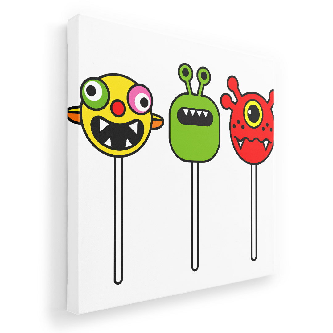 アートパネル 絵 絵画 飾り 選べるサイズ 455×455mm 正方 スクエア モダン 玄関 写真 フォト インテリア おしゃれ 003556 キャラクター モンスター