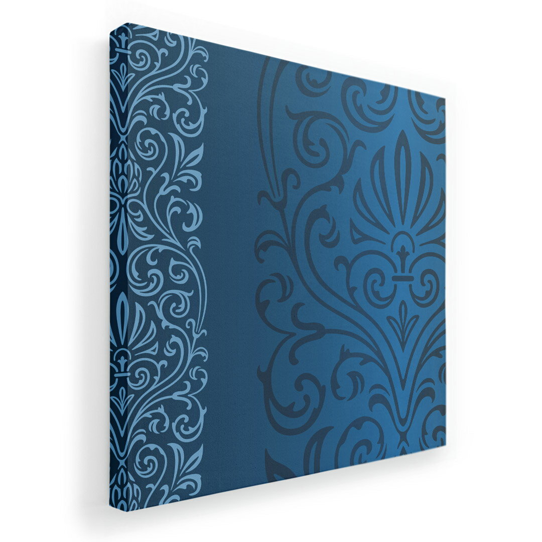 アートパネル 絵 絵画 飾り 選べるサイズ 455×455mm 正方 スクエア モダン 玄関 写真 フォト インテリア おしゃれ 003753 模様　エレガント　青