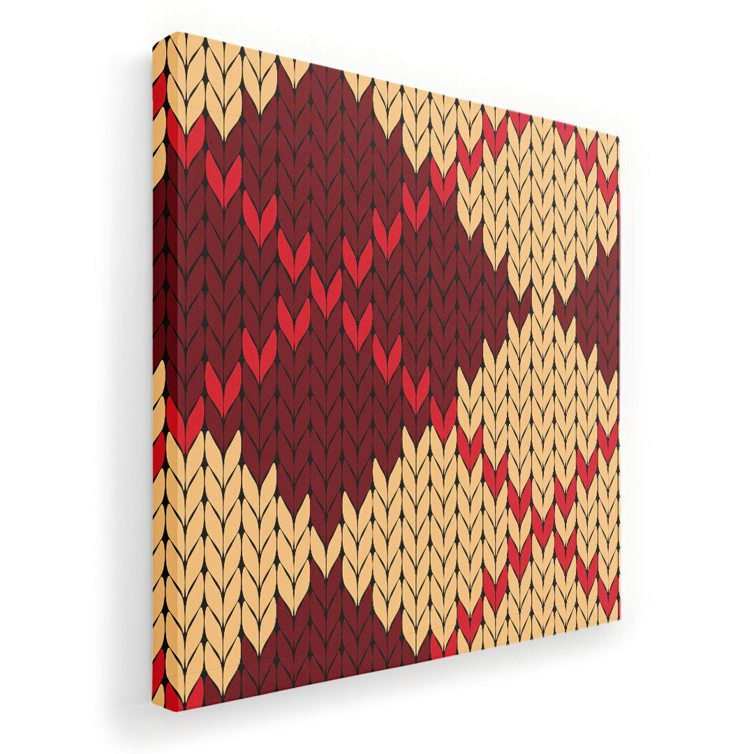 アートパネル 絵 絵画 飾り 選べるサイズ 455×455mm 正方 スクエア モダン 玄関 写真 フォト インテリア おしゃれ 003850 チェック　ブラウン　赤