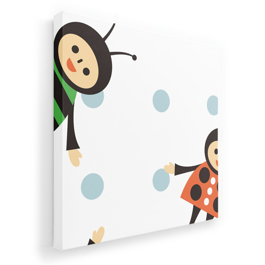 アートパネル 絵 絵画 飾り 選べるサイズ 333×333mm 正方 スクエア モダン 玄関 写真 フォト インテリア おしゃれ 003929 キャラクター　水玉　ドット