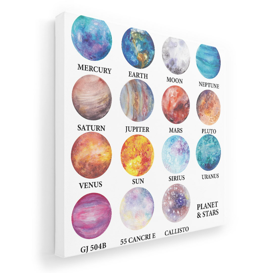 アートパネル 絵 絵画 飾り 選べるサイズ 455×455mm 正方 スクエア モダン 玄関 写真 フォト インテリア おしゃれ 020065 宇宙 惑星