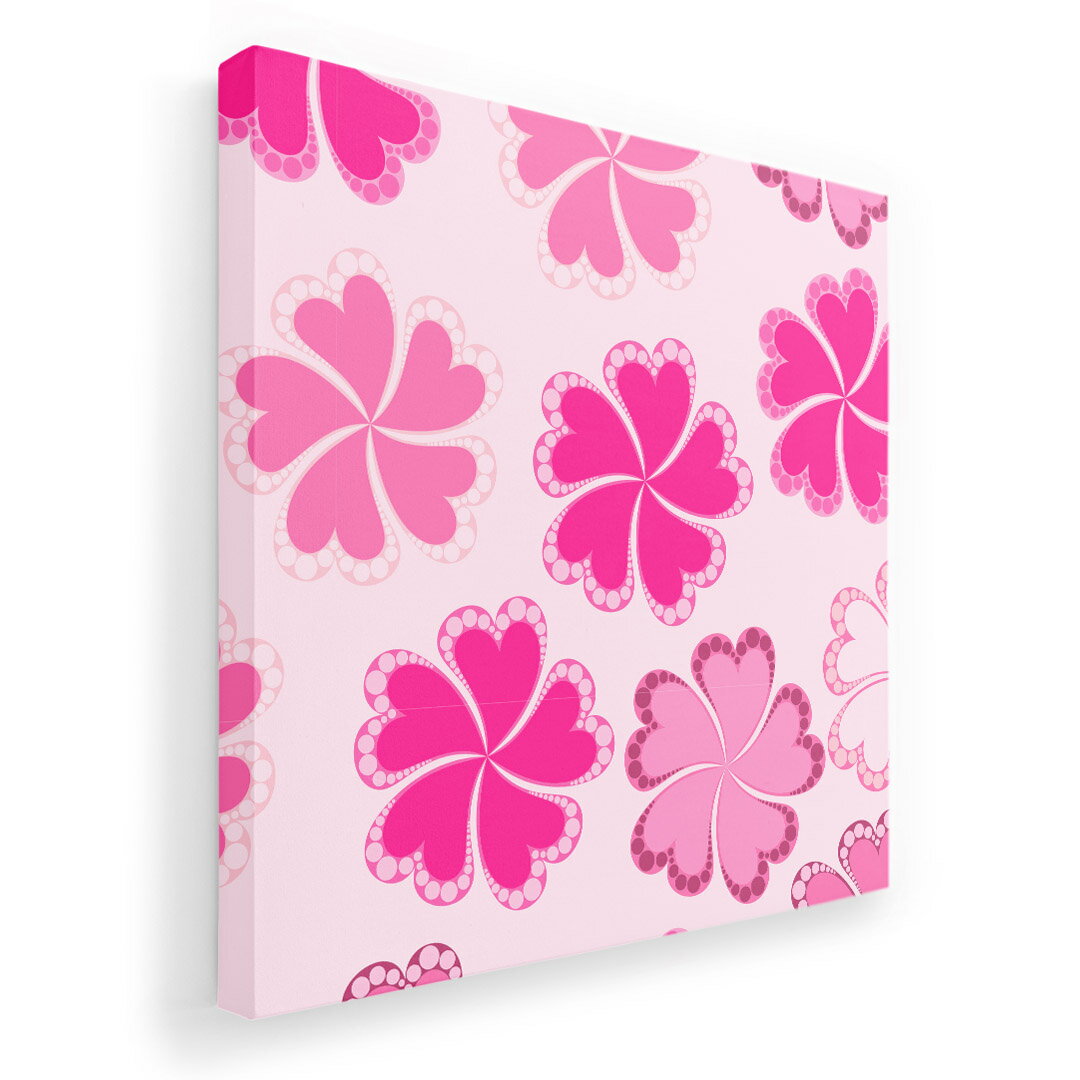 アートパネル 絵 絵画 飾り 選べるサイズ 455×455mm 正方 スクエア モダン 玄関 写真 フォト インテリア おしゃれ 004025 花　ピンク　フラワー