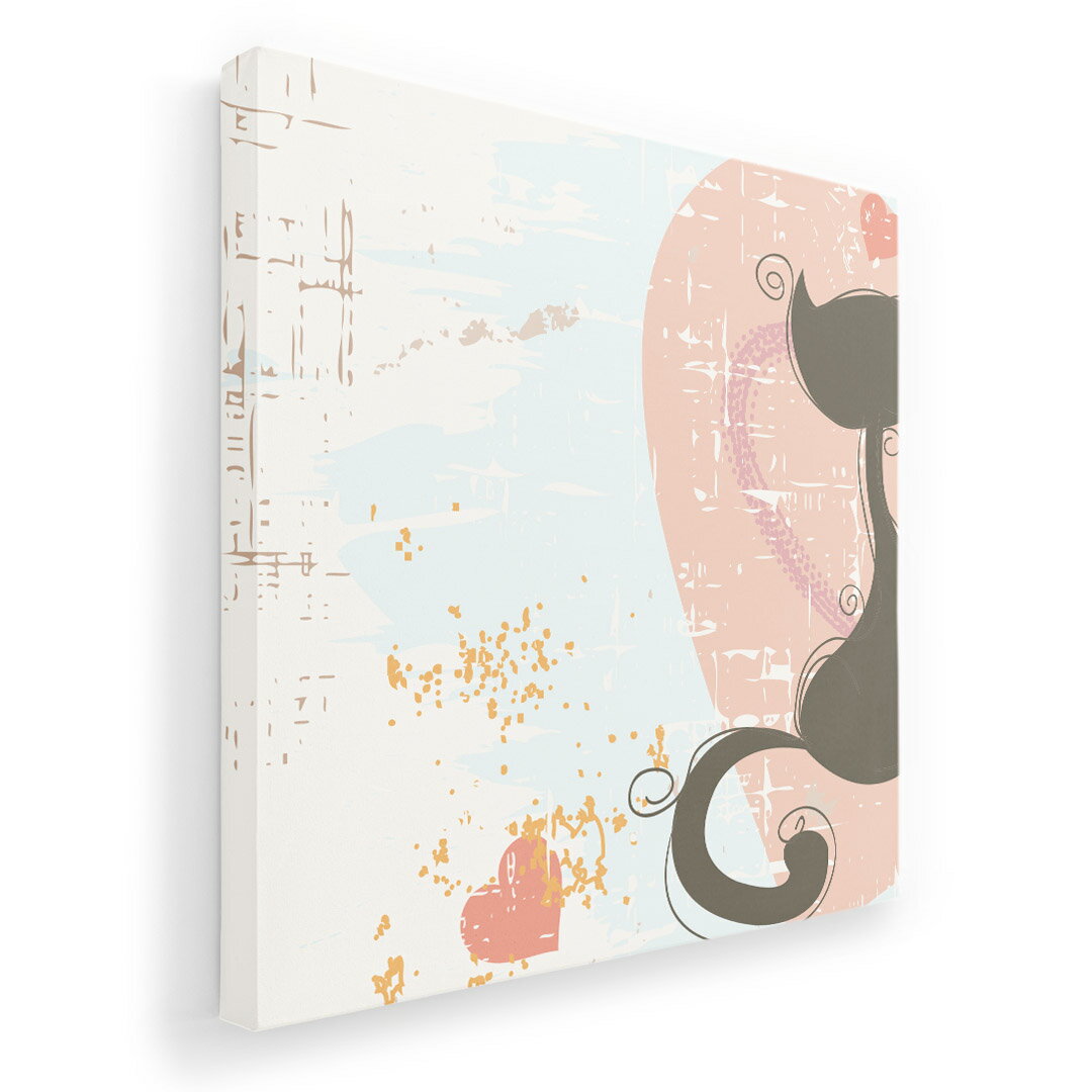 アートパネル 絵 絵画 飾り 選べるサイズ 333×333mm 正方 スクエア モダン 玄関 写真 フォト インテリア おしゃれ 004042 猫　動物　イラスト