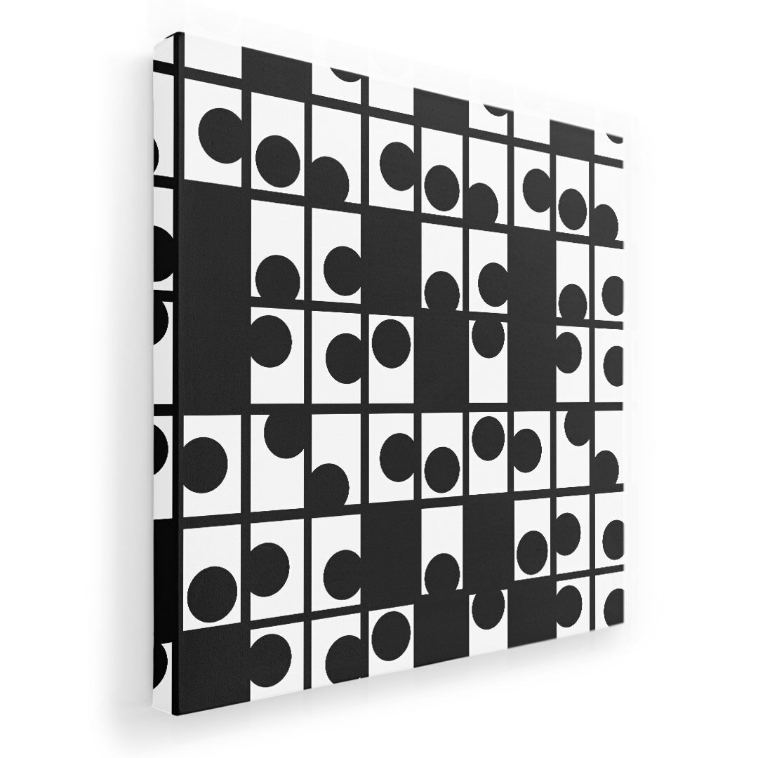 アートパネル 絵 絵画 飾り 選べるサイズ 455×455mm 正方 スクエア モダン 玄関 写真 フォト インテリア おしゃれ 004475 黒　白　模様