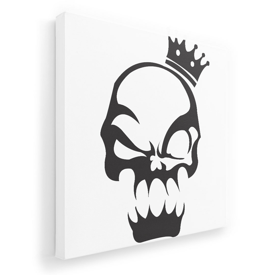 アートパネル 絵 絵画 飾り 選べるサイズ 455×455mm 正方 スクエア モダン 玄関 写真 フォト インテリア おしゃれ 004584 ドクロ　スカル　王冠　クラウン