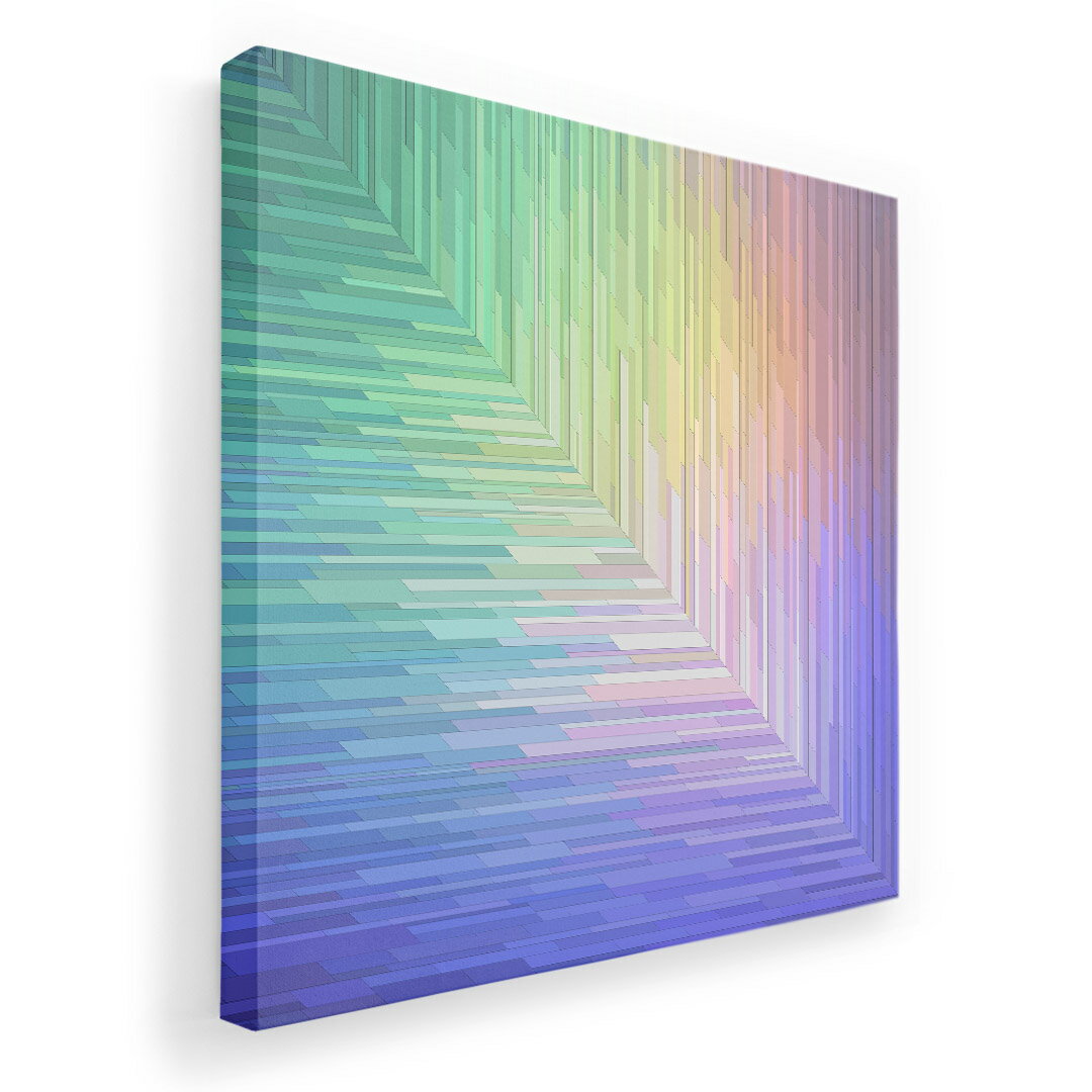 アートパネル 絵 絵画 飾り 選べるサイズ 333×333mm 正方 スクエア モダン 玄関 写真 フォト インテリア おしゃれ 005546 レインボー　模様