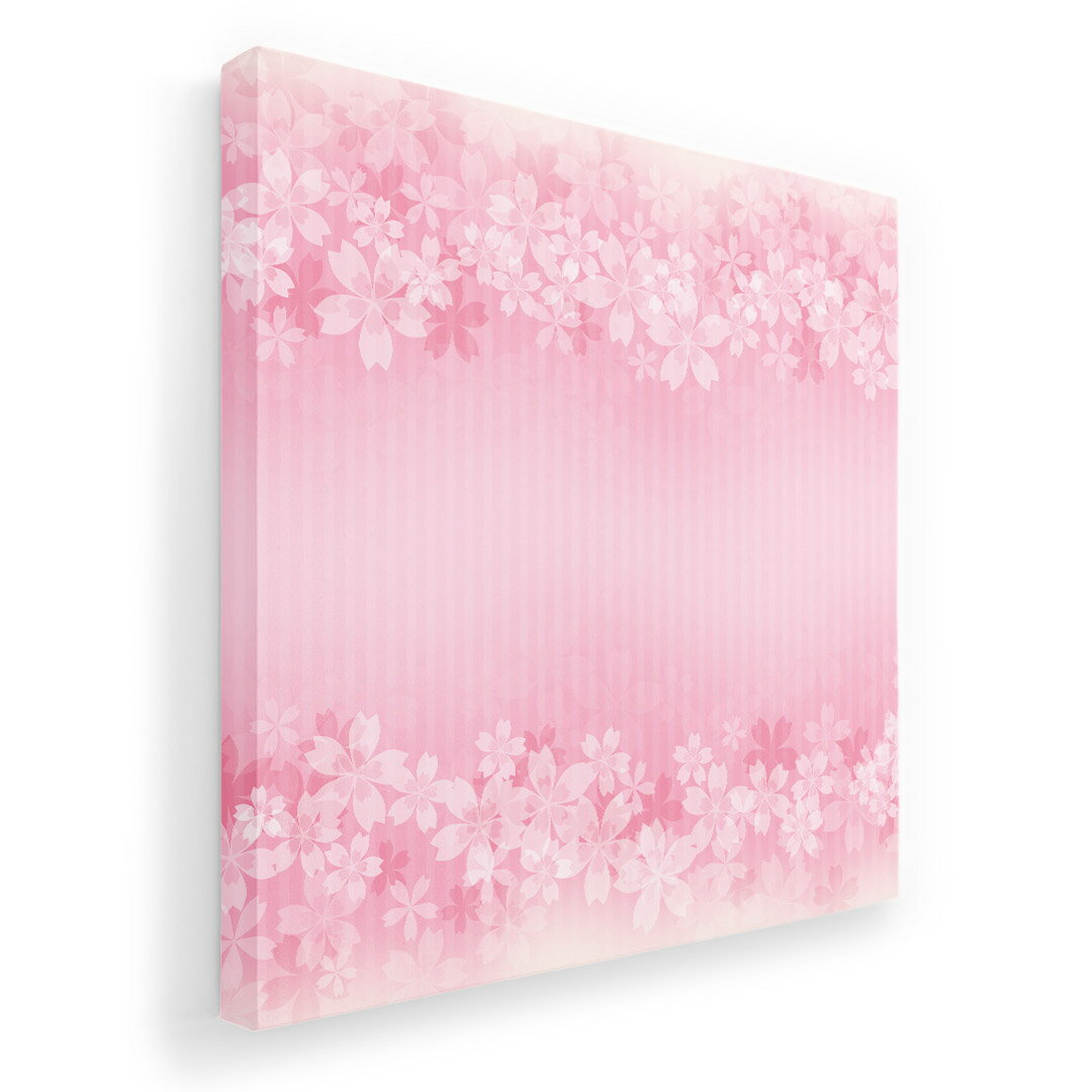 Rakuten - アートパネル 絵 絵画 飾り 選べるサイズ 455×455mm 正方 スクエア モダン 玄関 写真 フォト インテリア おしゃれ 005698 花　フラワー　ピンク