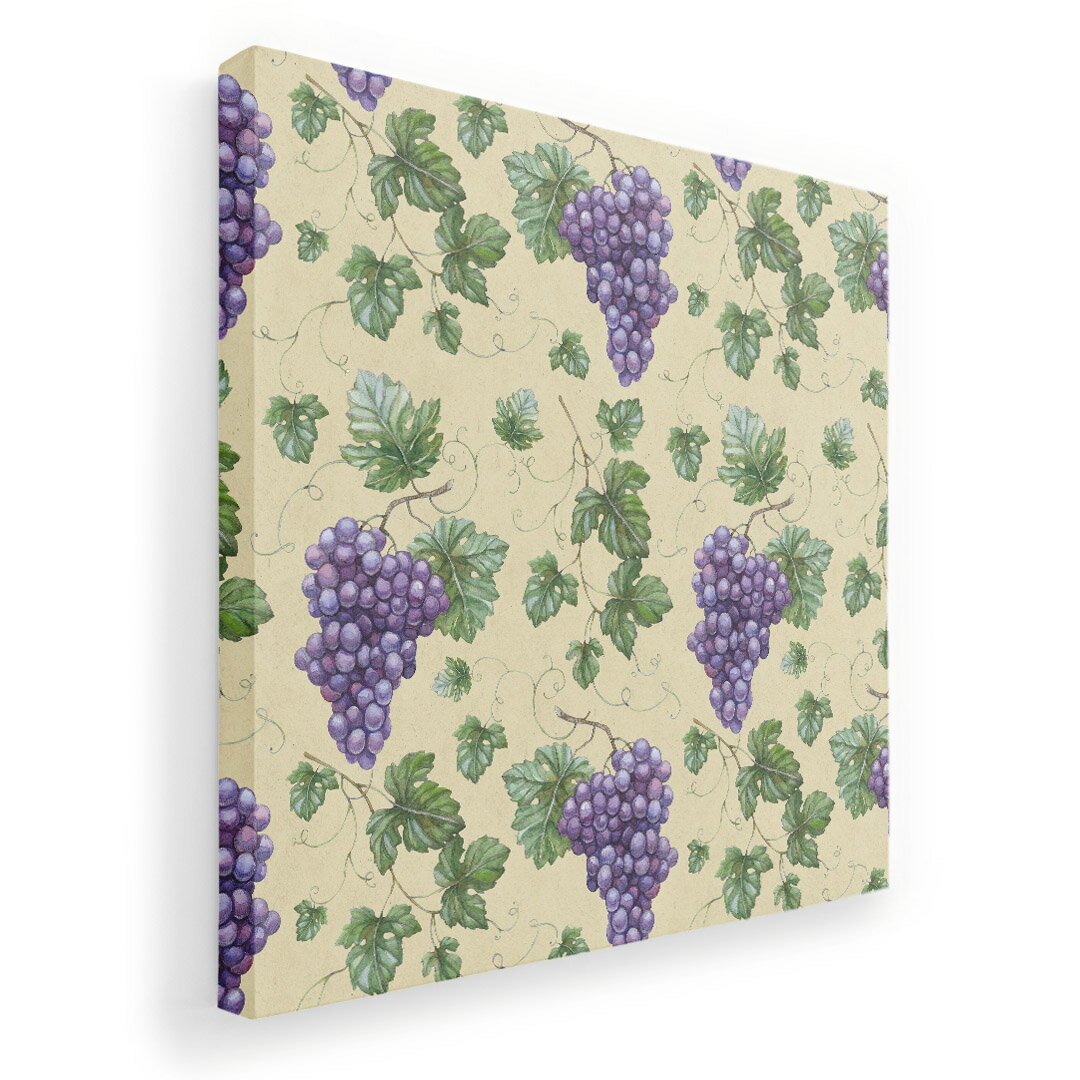 アートパネル 絵 絵画 飾り 選べるサイズ 455×455mm 正方 スクエア モダン 玄関 写真 フォト インテリア おしゃれ 005731 ブドウ　葡萄　模様