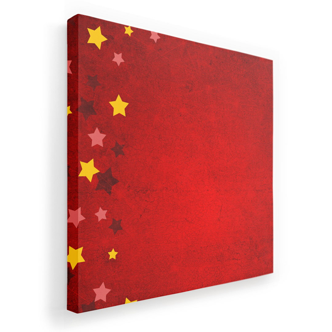 Rakuten - アートパネル 絵 絵画 飾り 選べるサイズ 455×455mm 正方 スクエア モダン 玄関 写真 フォト インテリア おしゃれ 005956 星　赤　レッド