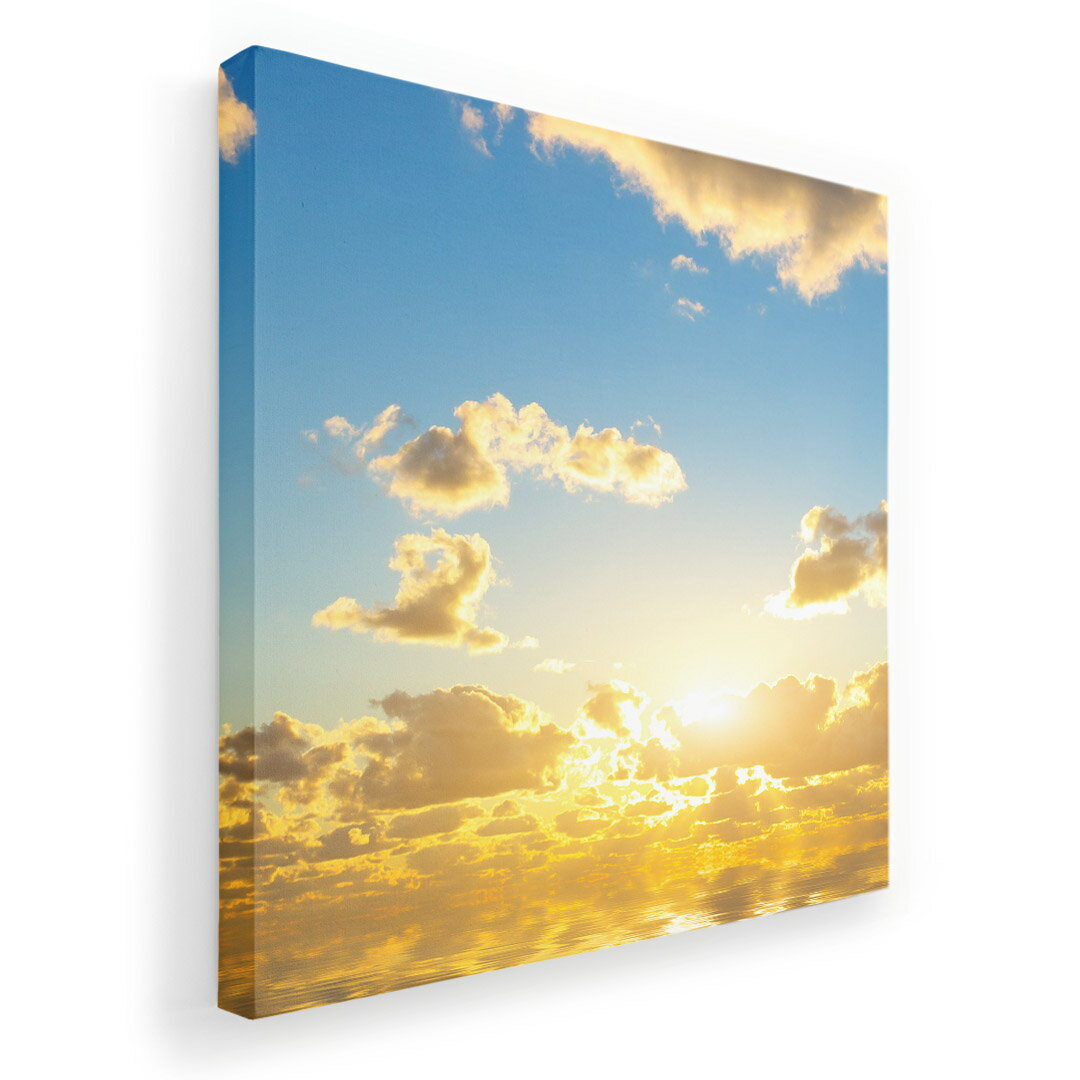 Rakuten - アートパネル 絵 絵画 飾り 選べるサイズ 455×455mm 正方 スクエア モダン 玄関 写真 フォト インテリア おしゃれ 006326 写真　海　空　夕日