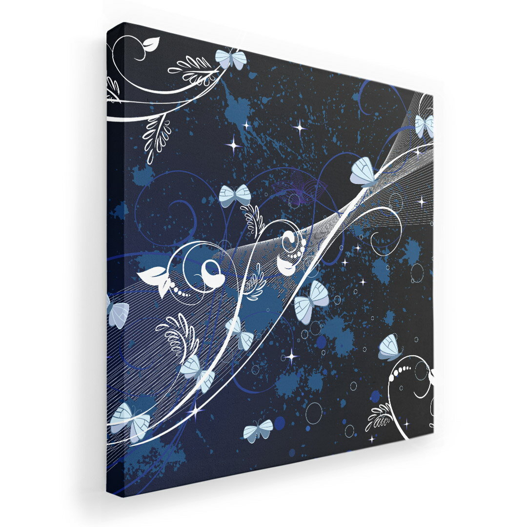 アートパネル 絵 絵画 飾り 選べるサイズ 455×455mm 正方 スクエア モダン 玄関 写真 フォト インテリア おしゃれ 006684 蝶　植物