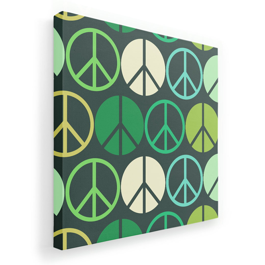 アートパネル 絵 絵画 飾り 選べるサイズ 455×455mm 正方 スクエア モダン 玄関 写真 フォト インテリア おしゃれ 007104 ピースマーク　模様