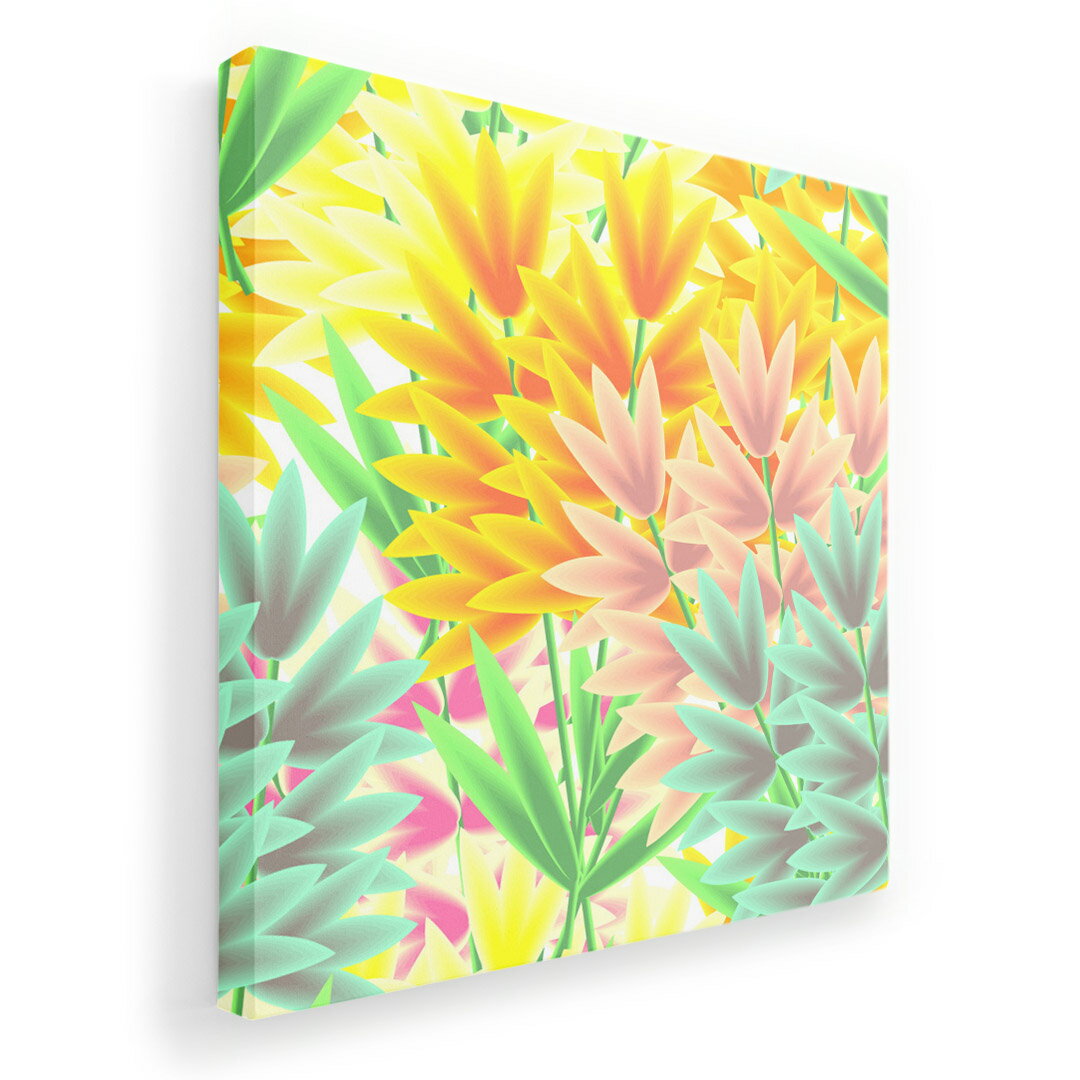 アートパネル 絵 絵画 飾り 選べるサイズ 333×333mm 正方 スクエア モダン 玄関 写真 フォト インテリア おしゃれ 007463 花　フラワー　イラスト　模様