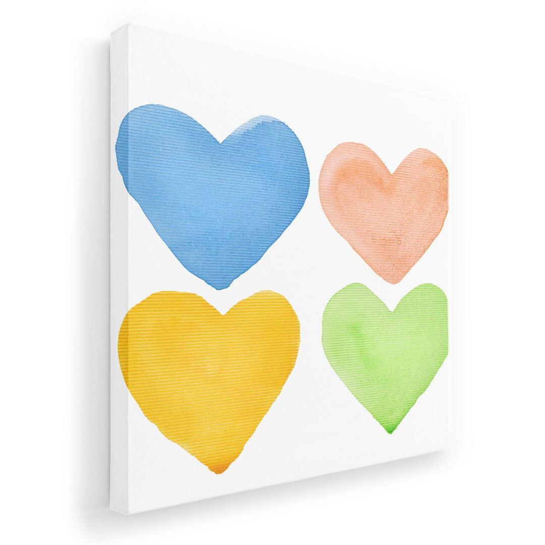 アートパネル 絵 絵画 飾り 選べるサイズ 455×455mm 正方 スクエア モダン 玄関 写真 フォト インテリア おしゃれ 007656 ハート　パステル　模様