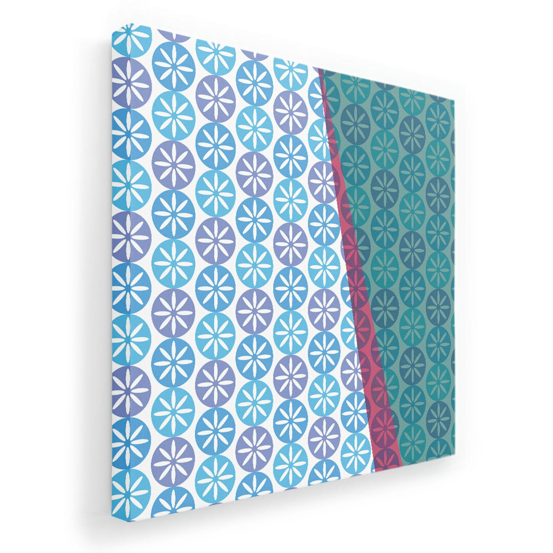 アートパネル 絵 絵画 飾り 選べるサイズ 333×333mm 正方 スクエア モダン 玄関 写真 フォト インテリア おしゃれ 007818 花　フラワー　水色　模様