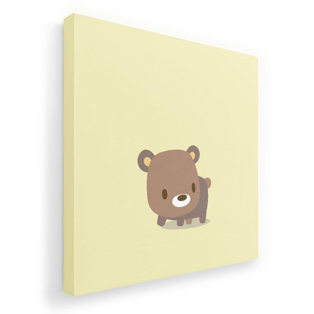 アートパネル 絵 絵画 飾り 選べるサイズ 333×333mm 正方 スクエア モダン 玄関 写真 フォト インテリア おしゃれ 007851 熊　くま　イラスト　キャラクター