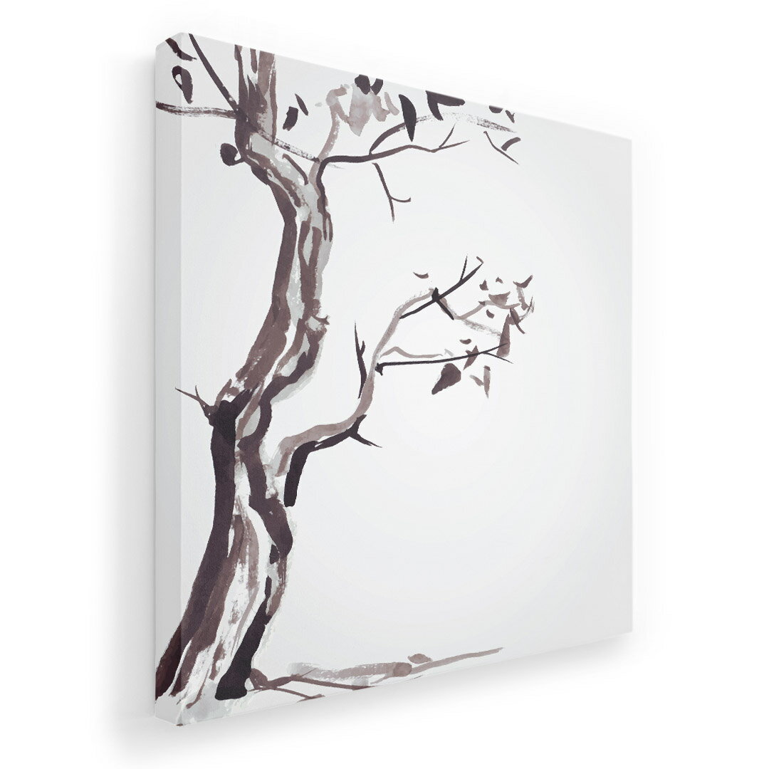 アートパネル 絵 絵画 飾り 選べるサイズ 455×455mm 正方 スクエア モダン 玄関 写真 フォト インテリア おしゃれ 008455 和風　和柄　白黒　植物