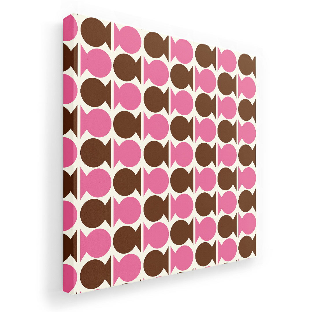 アートパネル 絵 絵画 飾り 選べるサイズ 333×333mm 正方 スクエア モダン 玄関 写真 フォト インテリア おしゃれ 008930 ピンク　模様　茶色　ブラウン