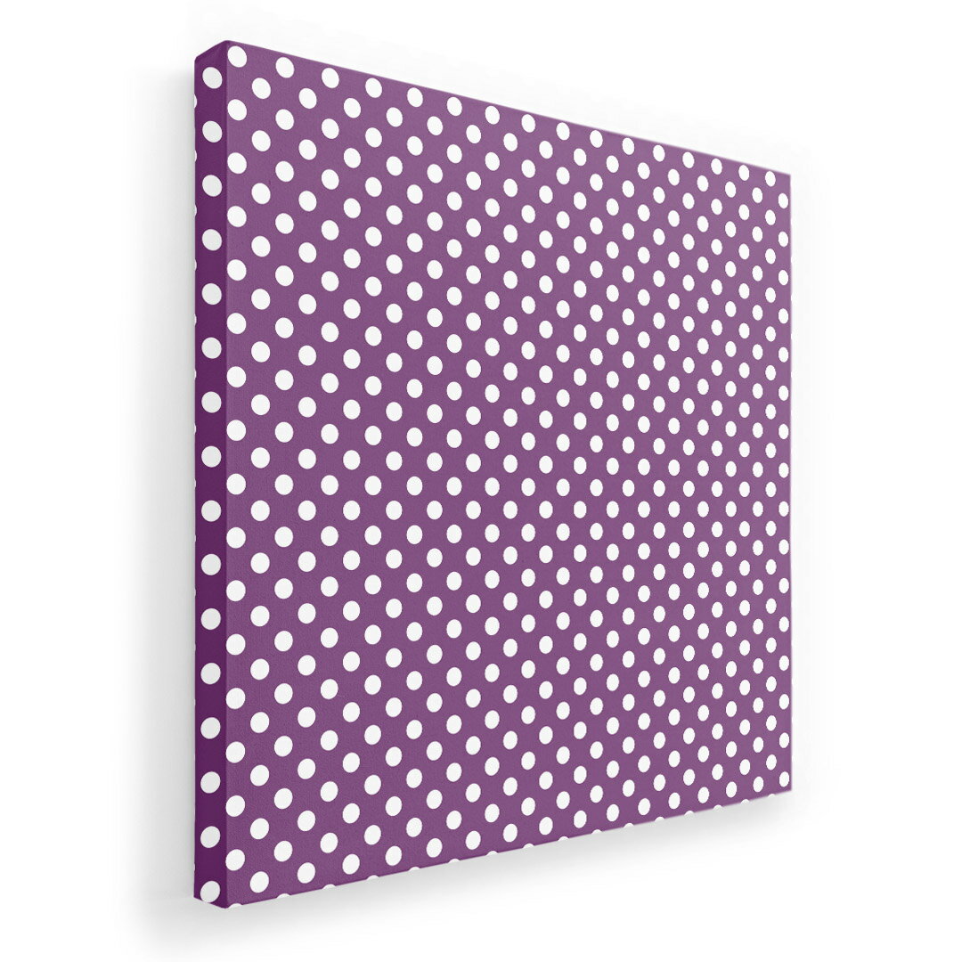 アートパネル 絵 絵画 飾り 選べるサイズ 455×455mm 正方 スクエア モダン 玄関 写真 フォト インテリア おしゃれ 009072 シンプル　水玉　ドット　紫